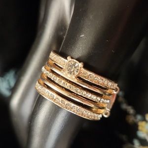 Paparazzi Rose Gold Rhinestone band - 156